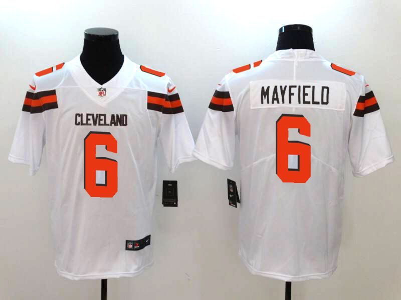 Men Cleveland Browns #6 Mayfield White Nike Vapor Untouchable Limited NFL Jerseys->cleveland browns->NFL Jersey